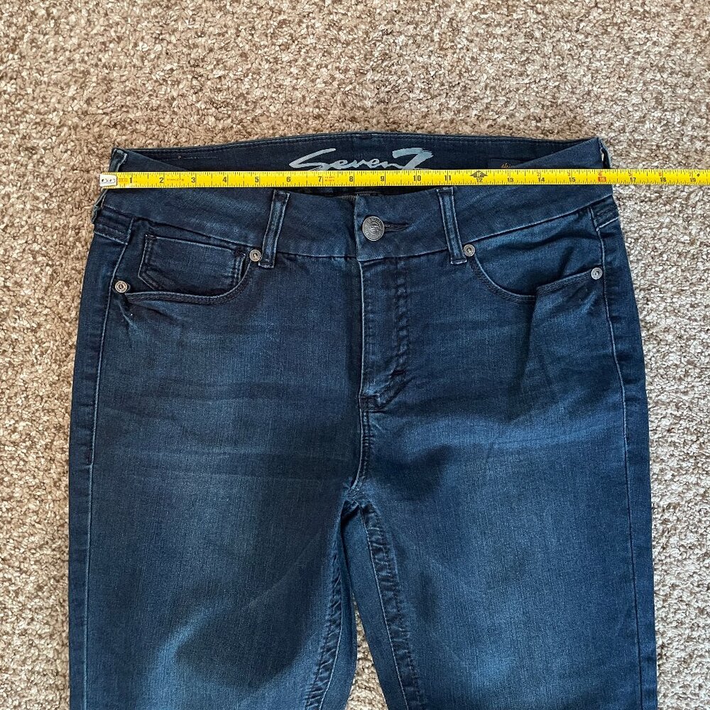 Size 14 Seven7 Tummyless dark wash skinny jeans - Picture 11 of 16